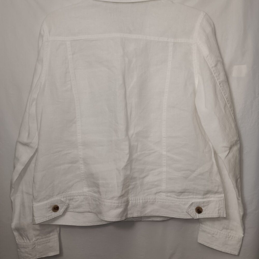COLDWATER CREEK LINEN LIGHTWEIGHT JACKET - Picture 11 of 13
